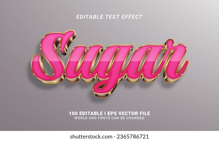 sugar text effect graphic style