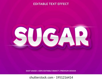 sugar text effect template design with modern and abstract style use for business brand and logo