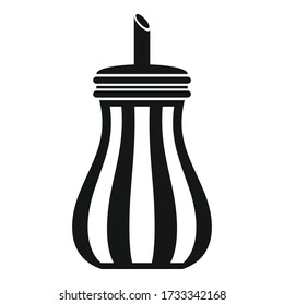 Sugar tube pot icon. Simple illustration of sugar tube pot vector icon for web design isolated on white background