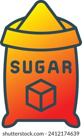 Sugar vector icon. Can be used for printing, mobile and web applications.