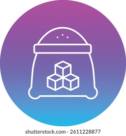 Sugar vector icon. Can be used for printing, mobile and web applications.