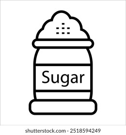 sugar vector icon line template