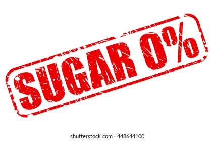 SUGAR ZERO PERCENT RED STAMP TEXT ON WHITE