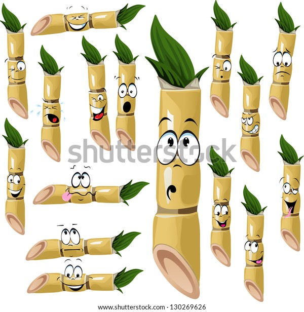 sugarcane cartoon isolated on white background