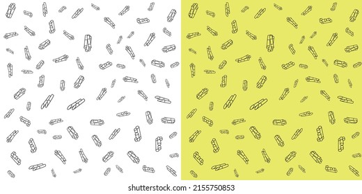 Sugarcane doodle pattern isolated on two background for web and print