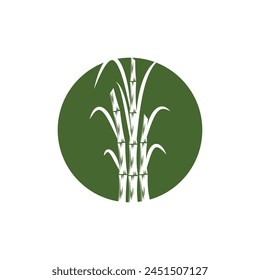 Diseño de símbolo de Plantilla de Vector de logotipo de caña de azúcar