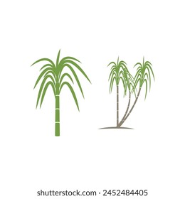 Sugarcane logo vector template symbol design