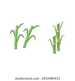 Sugarcane logo vector template symbol design