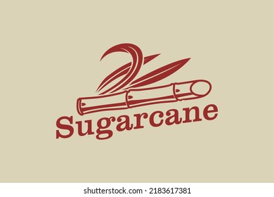 Sugarcane organic logo product farm plant food drink agricultural sweet fresh