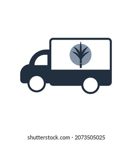 sugarcane truck icon , Vector.