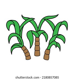 Sugarcane vector clip art - sugarcane plant illustration