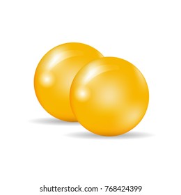 Sugar-coated pills. Round-shaped orange tablets. Medicine and drugs.