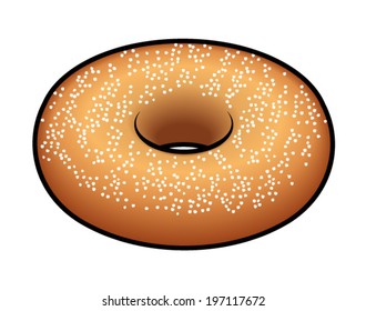 A sugar-dusted doughnut.