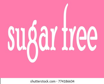 sugar-free illustration on a pink background