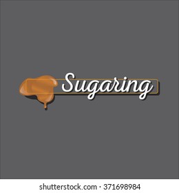 Sugaring epilation icon. sugar paste