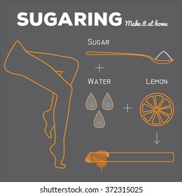 Sugaring illustration. sugar paste ingredients