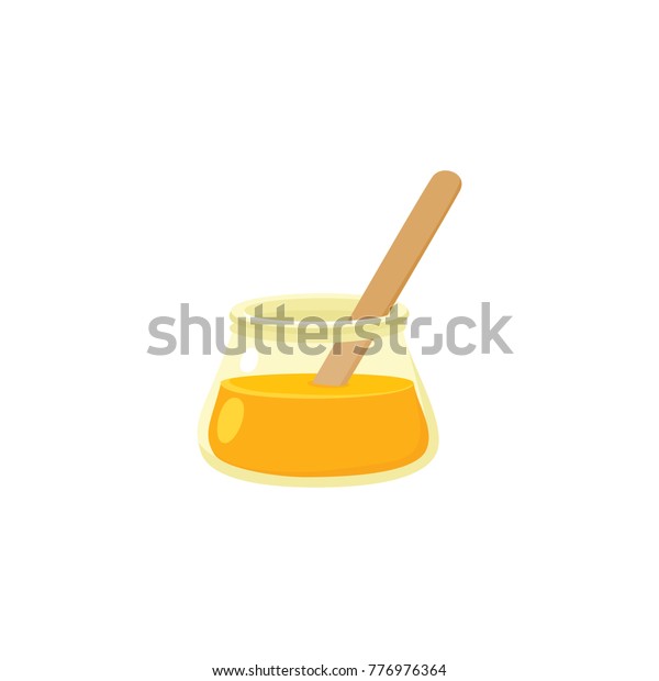 Sugaring Paste Transparent Glass Jar Sugar Stock Vector Royalty