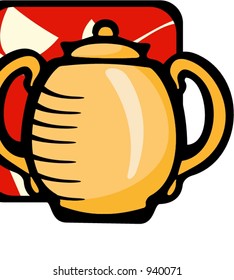 Sugar-pot.Vector illustration