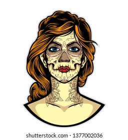Sugarskull Tattoo Vector