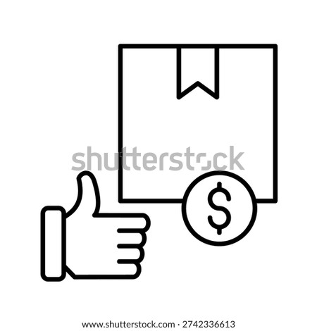 Suggest Buy Outline Icon Vector Illustration