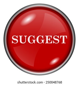 Suggest icon. Internet button on white background. 