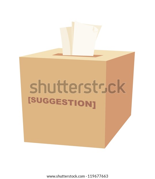 Suggestion Box Stock Vector (Royalty Free) 119677663