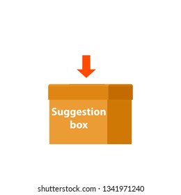 Suggestion box icon. Clipart image isolated on white background