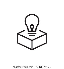 Icono de la caja de sugerencias que simboliza el Envío de ideas, el canal de Comentarios de los empleados y la mejora continua, que representa el compromiso de recursos humanos, la innovación, el desarrollo organizativo y la gestión de ideas.