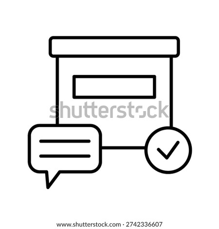Suggestion Box Outline Icon Vector Illustration