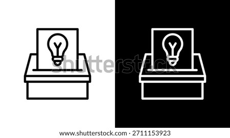 Suggestion Box White Icon Set Design