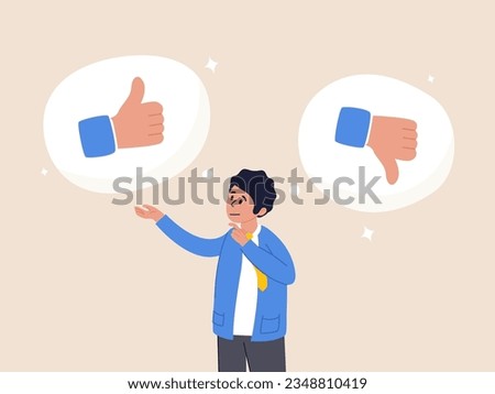 Suggestion concept. Do and Don't list, advice or rules that make business success, things to do, solutions or to avoid mistake and error, businesswoman holding waring thumb up and thumb down sign.
