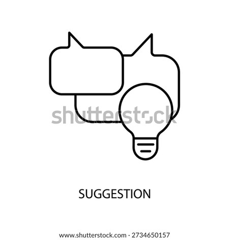 suggestion concept line icon. Simple element illustration. suggestion concept outline symbol design.