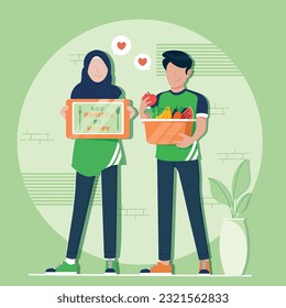 a suggestion for healthy eating illustration