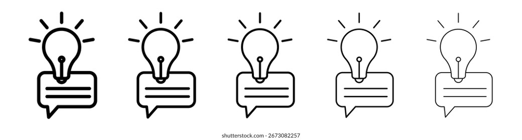 Suggestion icon isolated vector on white background set