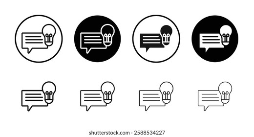 Suggestion icon line art vector