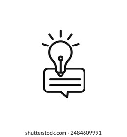 Suggestion icon logo sign vector outline