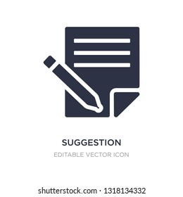 suggestion icon on white background. Simple element illustration from Social media marketing concept. suggestion icon symbol design.