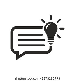 Suggestion icon. Vector icon isolated on white background.