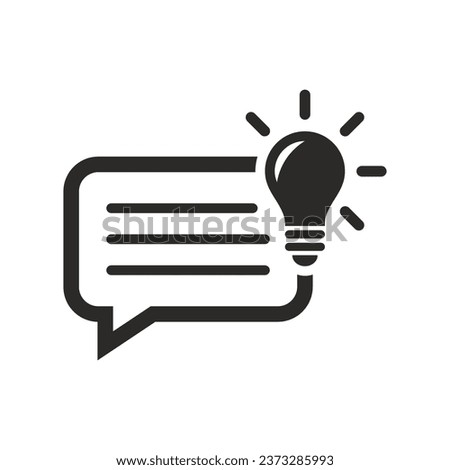 Suggestion icon. Vector icon isolated on white background.