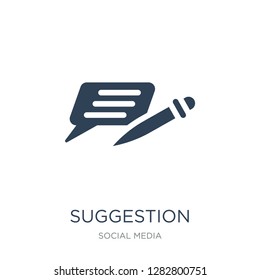 Suggestion Icon Vector On White Background, Suggestion Trendy Filled Icons From Social Media Collection, Suggestion Vector Illustration