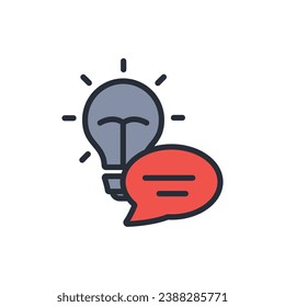 suggestion icon. vector.Editable stroke.linear style sign for use web design,logo.Symbol illustration.