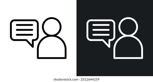 Suggestion outlined icon vector collection.
