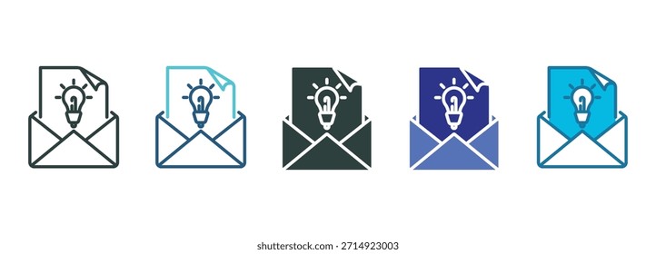 Conjunto de iconos del sistema de sugerencias de varios estilos
