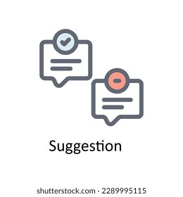 Suggestion Vector Fill outline icons. Simple stock illustration stock