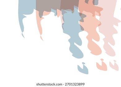 A suggestion of wind and movement, evoked through sweeping strokes of pale blue and green ink. Vecter abstract background.