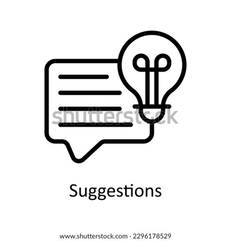 Suggestions Vector   outline Icons. Simple stock illustration stock