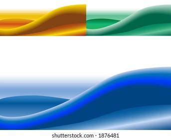 A suggestive, abstract waveform background. 3 images included: Blue; Green; Yellow.