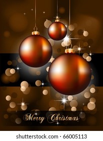 Suggestive Elegant Christmas Backgrounds with Stunning Baubles and Glitter elements