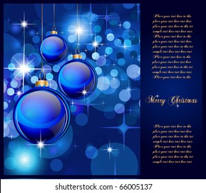 Suggestive Elegant Christmas Backgrounds with Stunning Baubles and Glitter elements