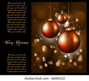 Suggestive Elegant Christmas Backgrounds with Stunning Baubles and Glitter elements